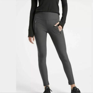 Athleta Charcoal Gray High Rise Stellar Tight Leggings